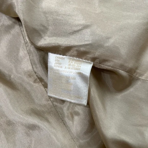 Escada Neutral Herringbone Blazer Cream Tan Margaretha Ley Vintage 36 2 button - Picture 10 of 15